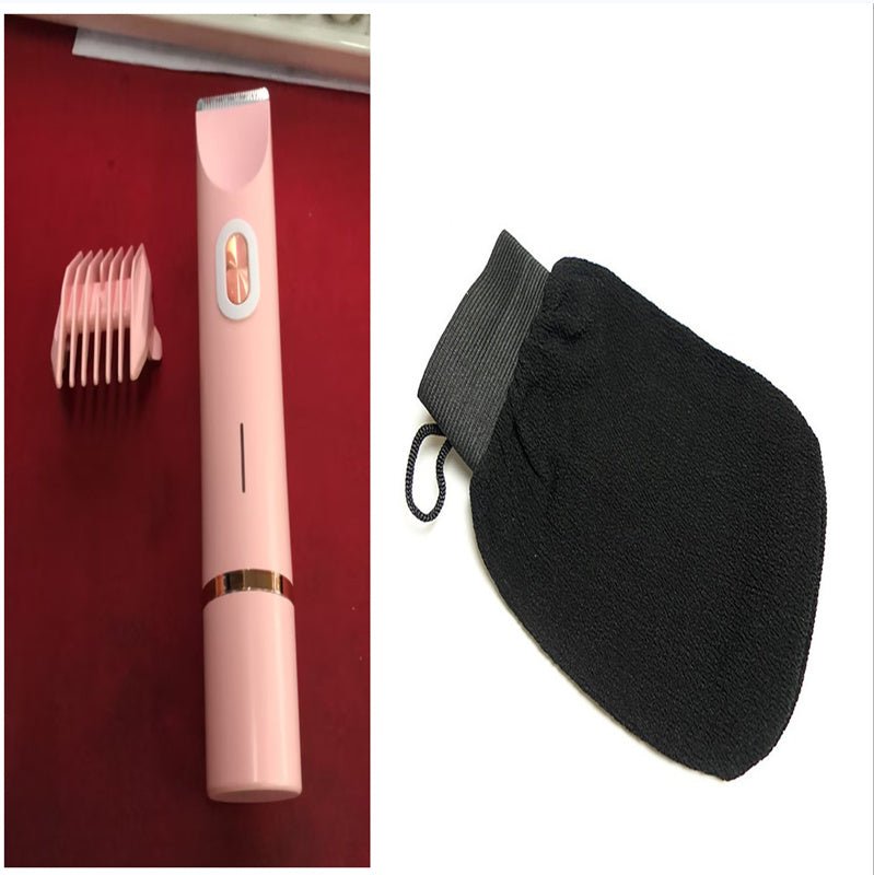 2 In 1 Hair Remover Women's Double Head Shaver Private Pubic Hair Trimmer Electric Razor Wet Dry Electric Body Hair - Skin Glowing