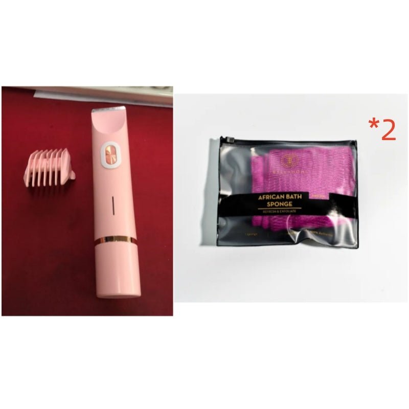 2 In 1 Hair Remover Women's Double Head Shaver Private Pubic Hair Trimmer Electric Razor Wet Dry Electric Body Hair - Skin Glowing