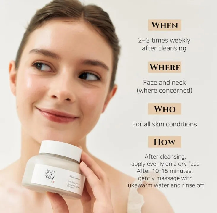 Korea Skincare Beauty of Joseon Ground Rice and Honey Glow Mask Pore Sebum Care for Dry Sensitive Skin