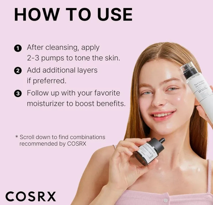 Korea Skincare COSRX 6X Peptide Collagen Booster Toner Serum Niacinamide Hyaluronic Acid Facial Essence for All Skin Types