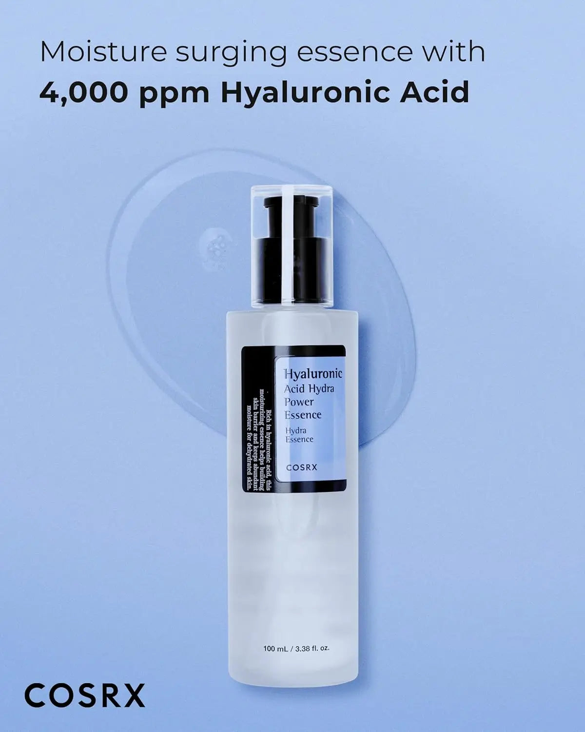 COSRX Hyaluronic Acid Hydra Power Essence 100mL Lightweight Daily Essence Korean Skincare Hydrating Moisturizing Serum