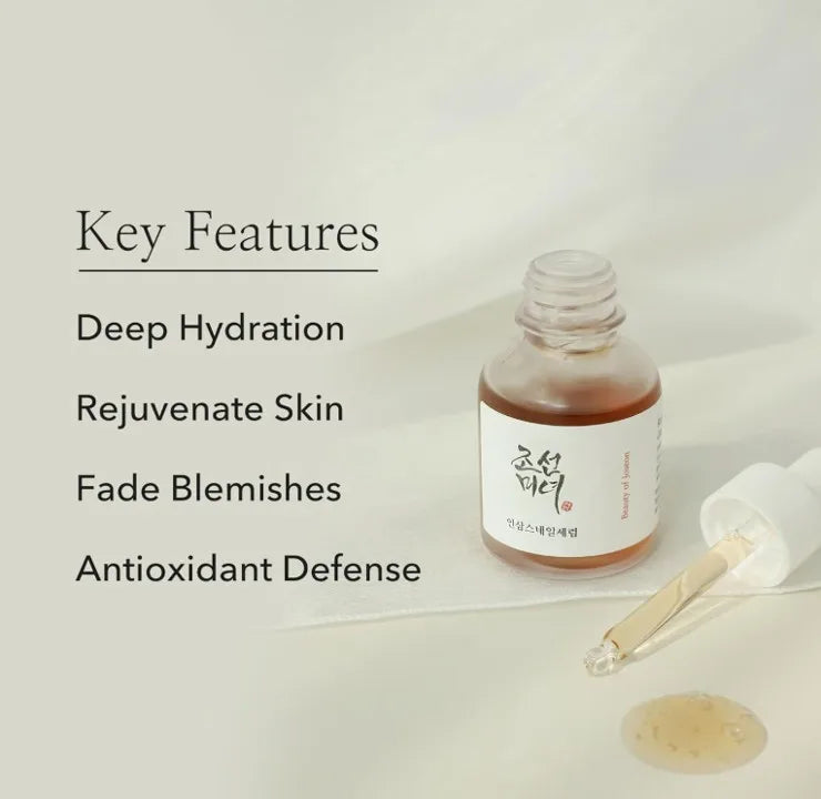 Korea Skincare Revive Snail Mucin Ginseng Serum Hydrating Peptide Face Moisturizer Dark Spot Remover Ampoule