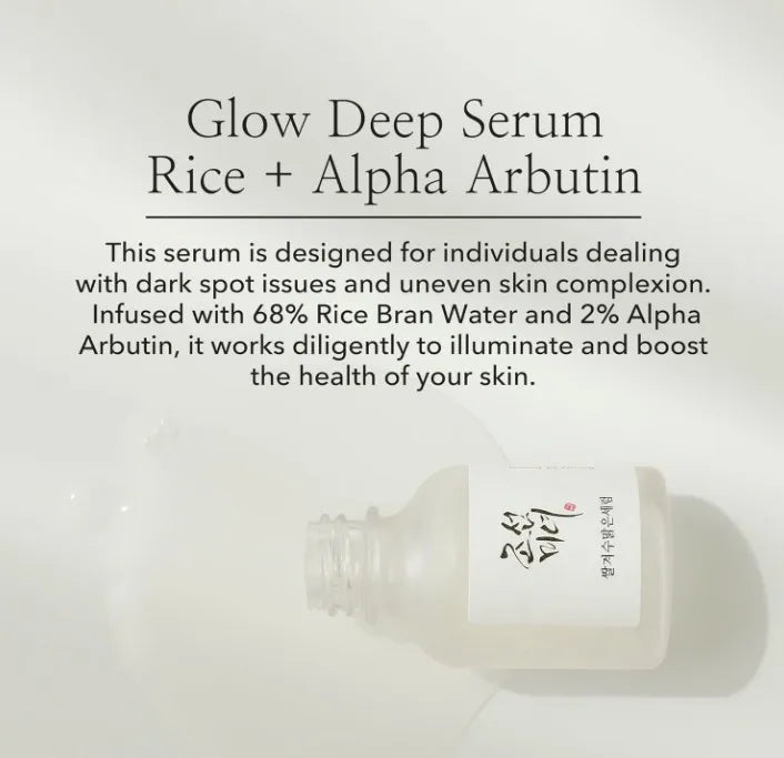 Korea Skincare Glow Deep Serum Rice Alpha Arbutin for Uneven Dull Skin Tone Daily Korean Skin Care