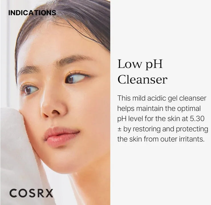 Korea Skincre COSRX Low pH Good Morning Gel Face Cleanser BHA Face Wash Daily Mild Face Cleanser for Sensitive Skin