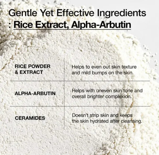 ANUA Rice Enzyme Brightening Cleansing Powder - Gentle Facial Wash for Radiant Skin, Korean Exfoliating Rice Mask with Ceramide