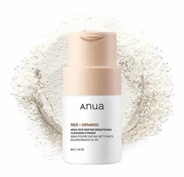 ANUA Rice Enzyme Brightening Cleansing Powder - Gentle Facial Wash for Radiant Skin, Korean Exfoliating Rice Mask with Ceramide