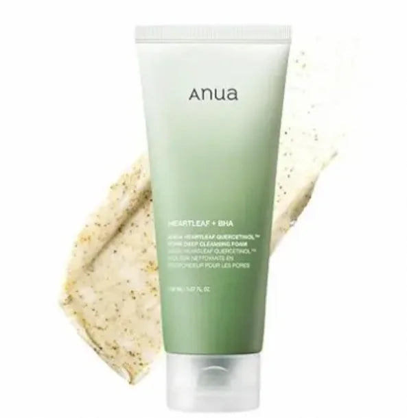 ANUA Heartleaf Quercetinol Pore Cleansing Foam - BHA & Hyaluronic Acid Face Wash for Double Cleansing Korean Blackhead Remover