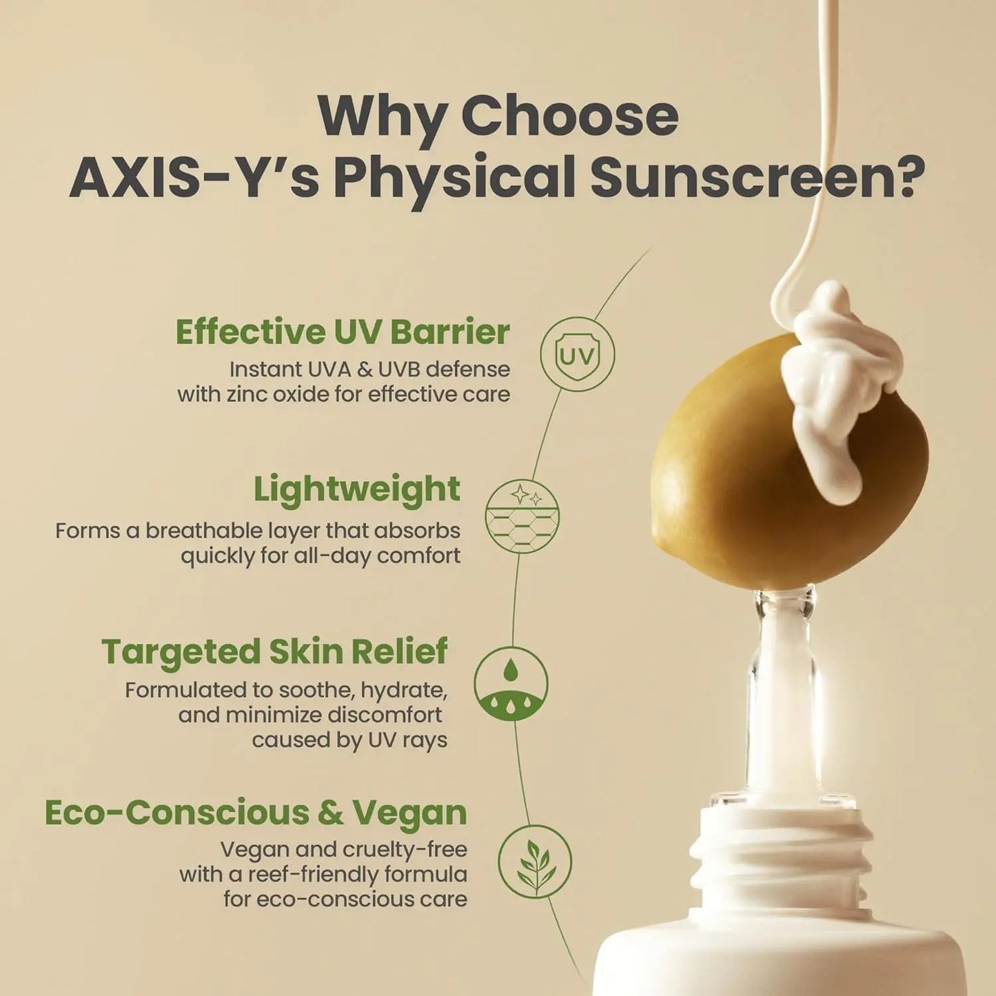 AXIS - Y Complete No - Stress Physical Sunscreen V.3 50ml Korean Skin Care Sunscreen SPF50 Vegan - Skin Glowing