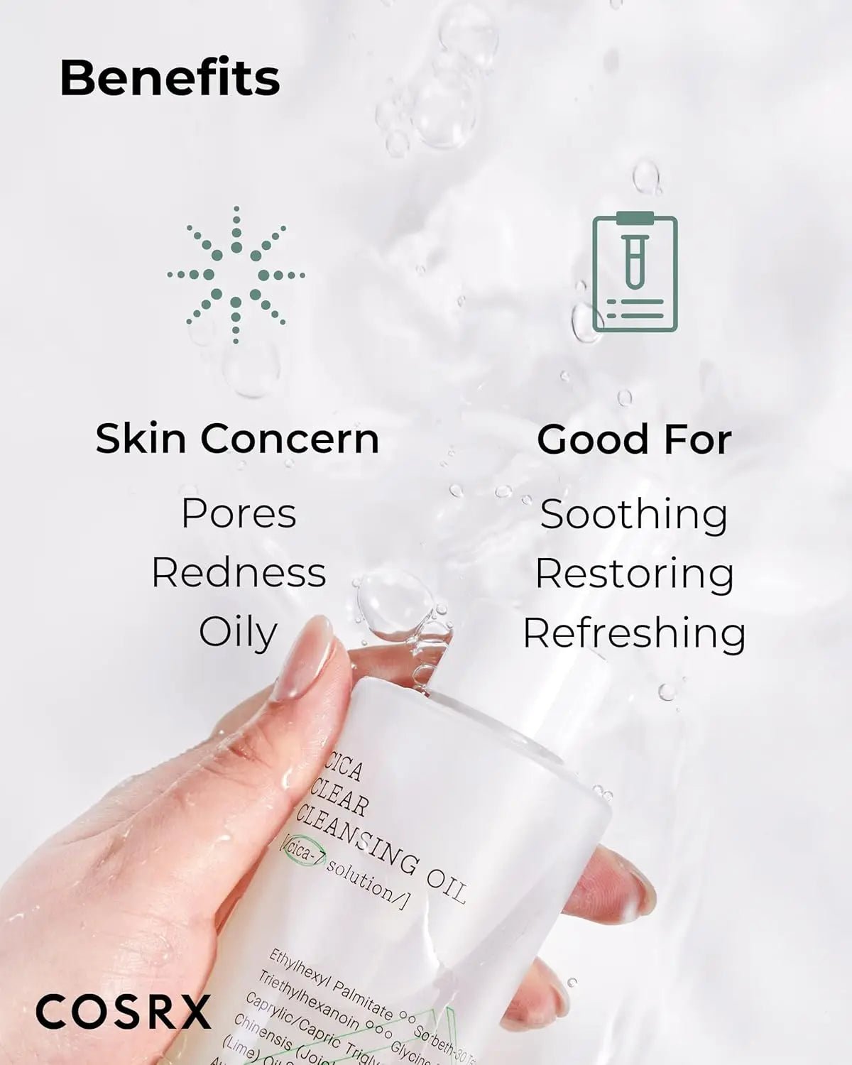 COSRX Pure Fit Cica Cleansing Oil 200ml Korean Skin Carer Facial Cleanser - Skin Glowing