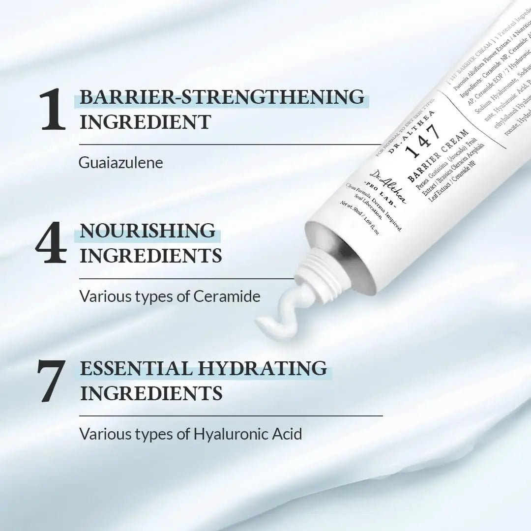 Dr.Althea 147 Barrier Cream 50ml Korean Skincare Cream Repair Care Hydration Face Cream - Skin Glowing