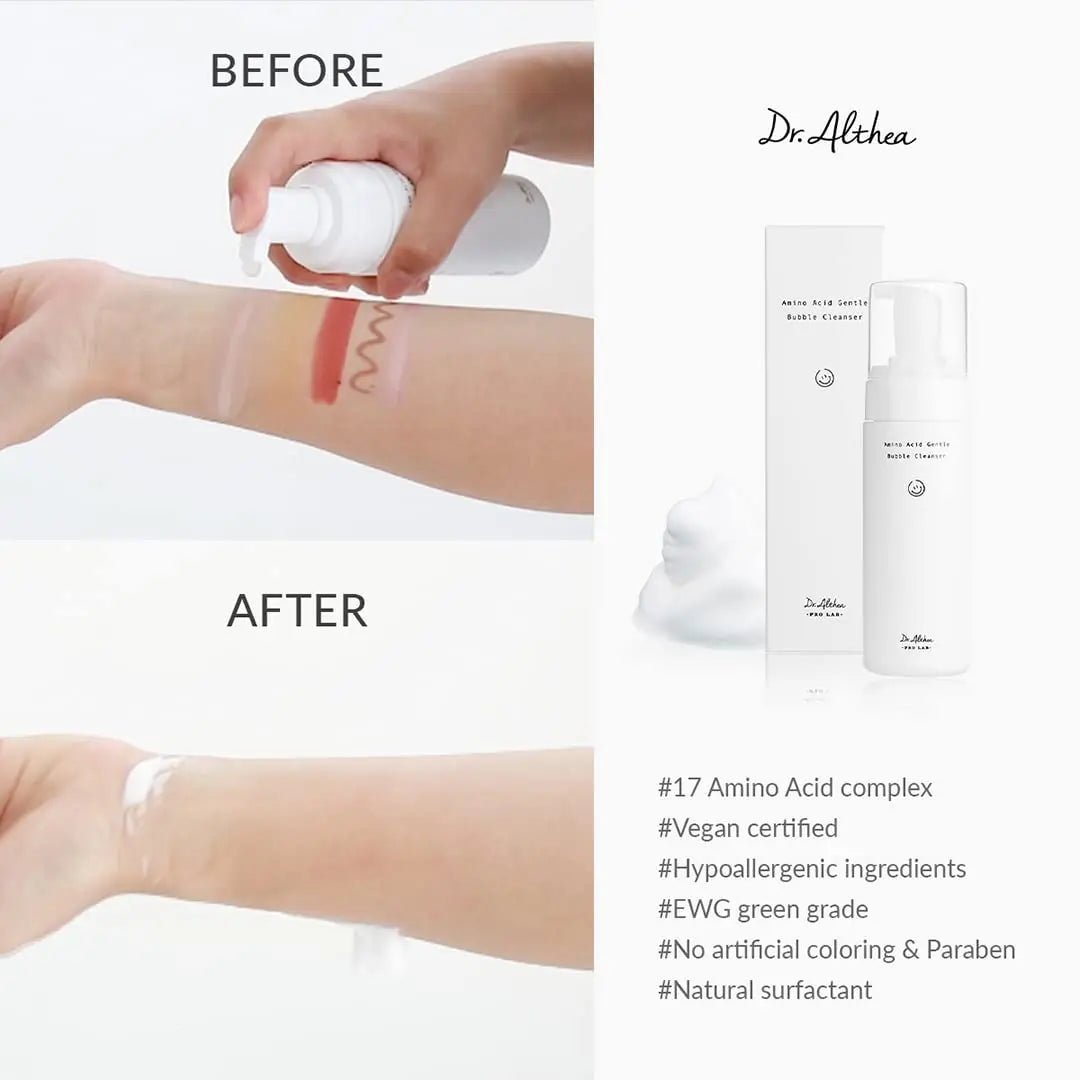 Dr.Althea Amino Acid Gentle Bubble Cleanser 140ml Korean Skin Care Cleanser Deep Cleansing Foam Vegan - Skin Glowing