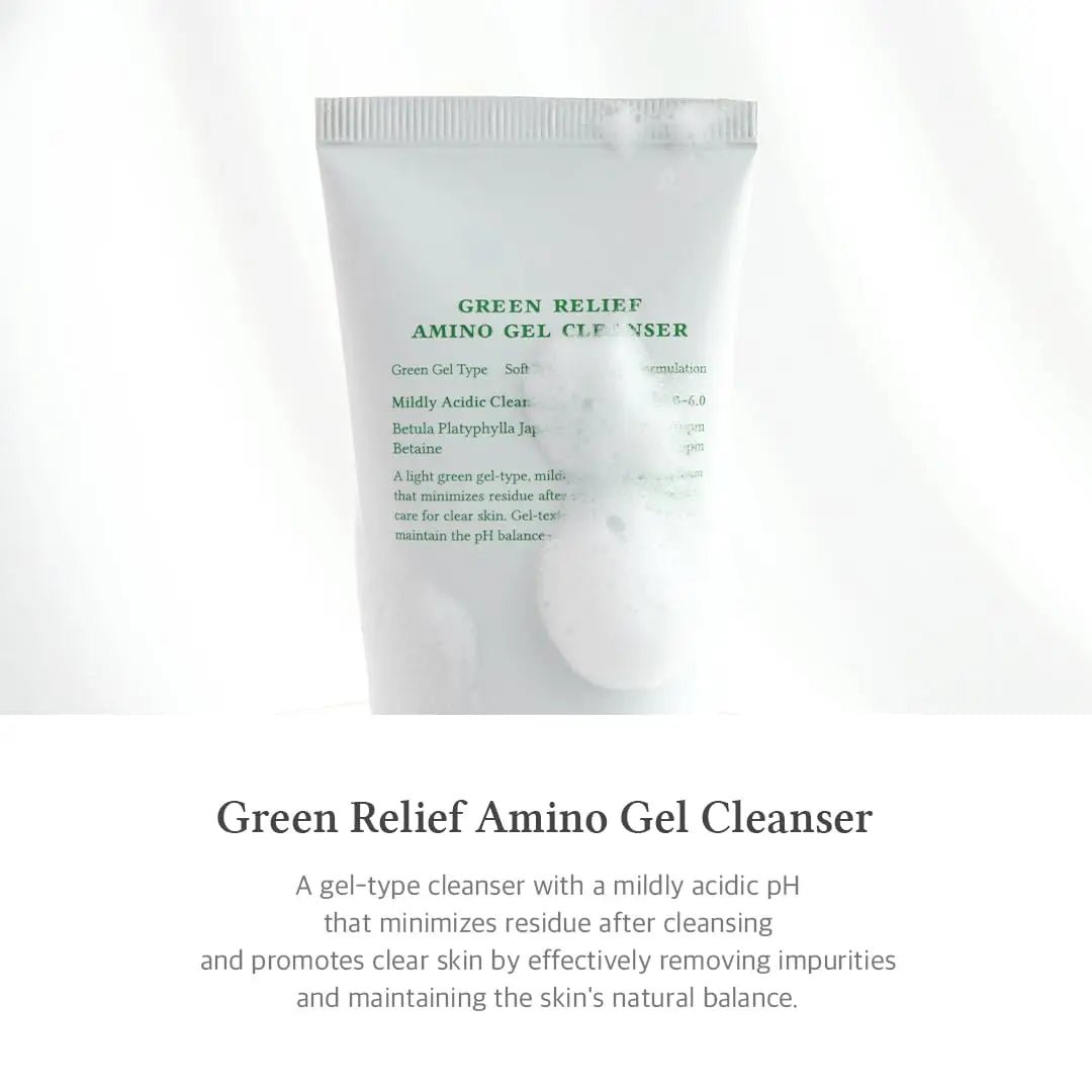Dr.Althea Green Relief Amino Gel Cleanser 100ml Korean Skin Care Cleanser Private Label Deep Cleansing Foam Makeup Remover - Skin Glowing
