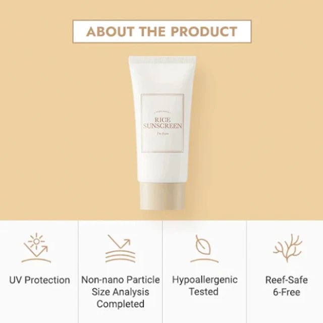 I'm From Rice Sunscreen 50ml I'm From Original K Beauty Sun Care Sun Protection Rice Extract Sun Block Korean Skin Care - Skin Glowing