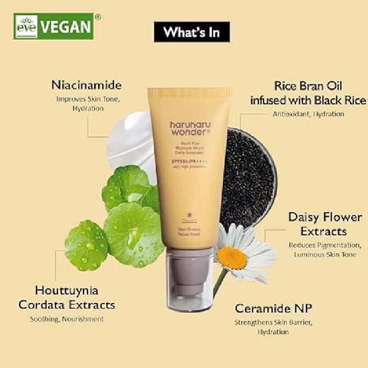 Korean Wholesale Haruharu Wonder Black Rice Moisture Airyfit Daily Sunscreen 50ml Korea Skin Care UV protection - Skin Glowing
