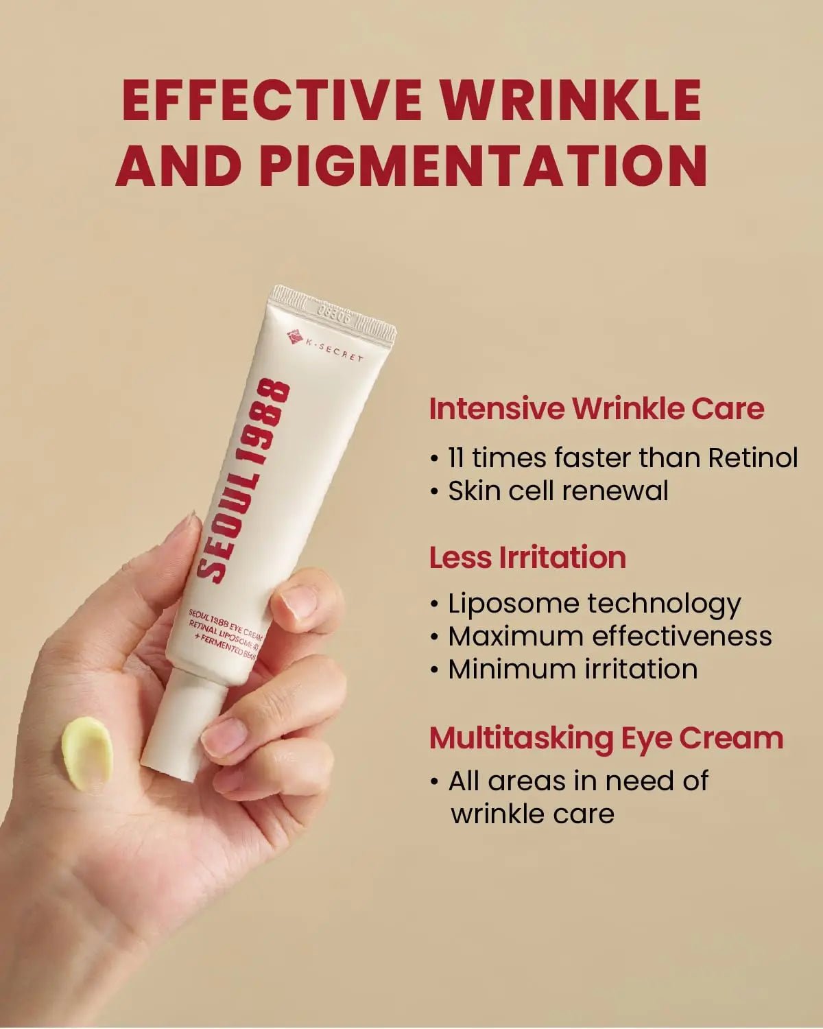 KSECRET SEOUL 1988 Eye Cream Retinal Liposome 4% + Fermented Bean 30ml Korean Skin Care Eye Cream - Skin Glowing