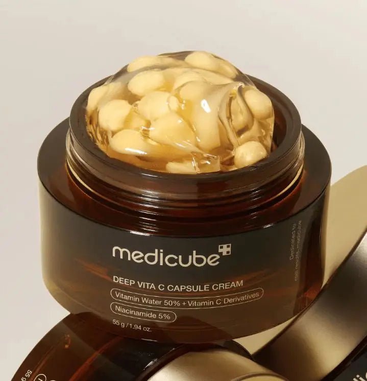 Medicube Deep Vita C Capsule Cream 55g Korean Skin Care Cream Private Label Deep Vitamin C Golden Capsule Face Moisturizer - Skin Glowing