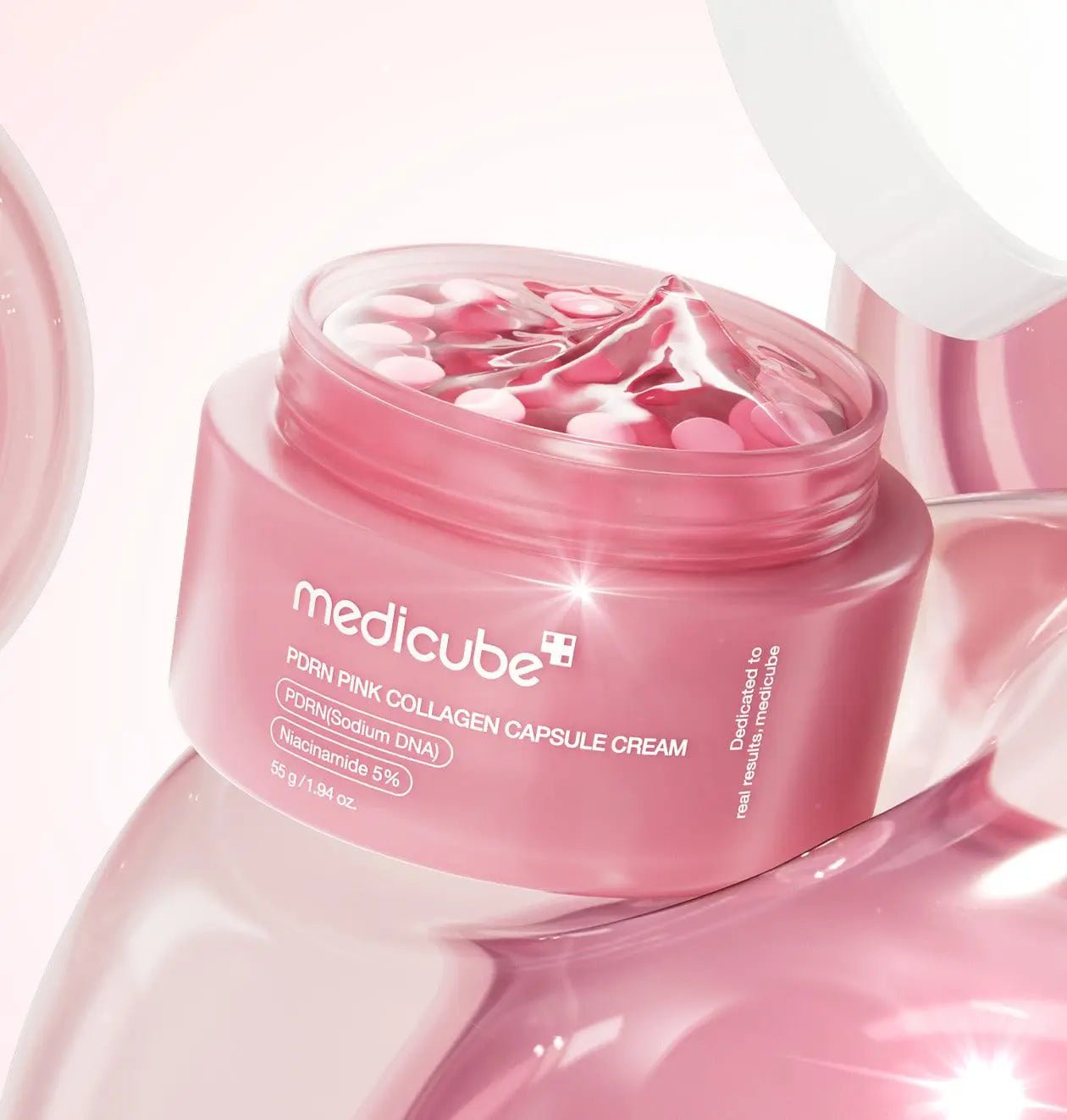 Medicube PDRN Pink Collagen Capsule Cream 55g Korean Skin Care Face Moisturizer Cream Private Label Salmon DNA PDRN - Skin Glowing