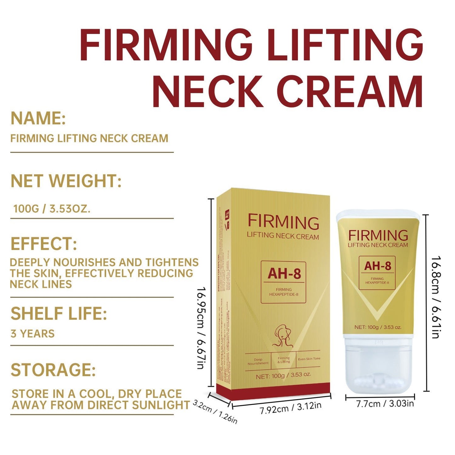 Neck Firming Roller Cream Lifts Dilutes Neck Lines Deeply Nourishes Easily Absorbed Massages And Soothes Neck Skin Care - Skin Glowing