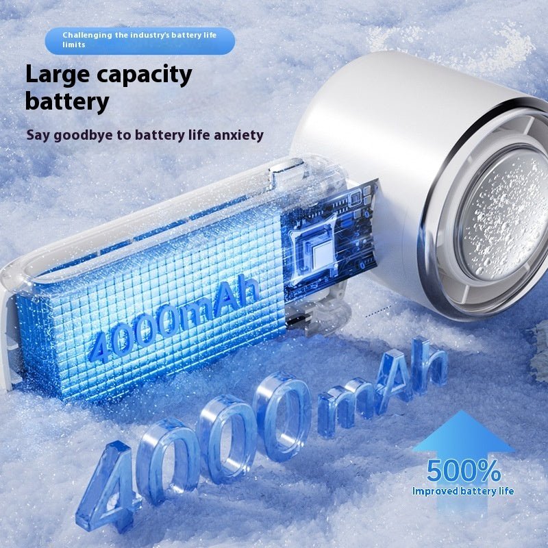 New Ice Pack High - Speed Handheld Eletirc Fan Speed Adjustable Folding Mini Fan Portable Outdoor Hanging Neck Small Fan - Skin Glowing