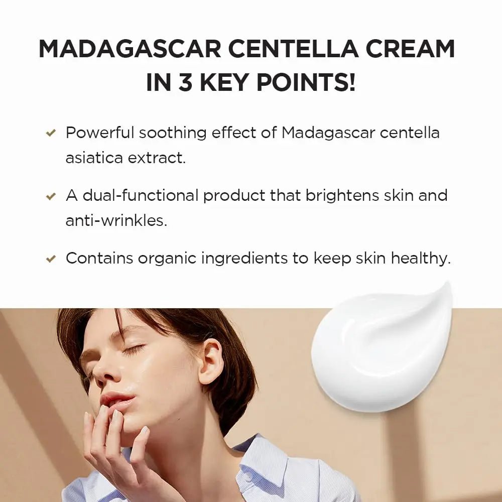 SKIN1004 Madagascar Centella Cream 75ml Korean Skin Care Lotion Cream - Skin Glowing