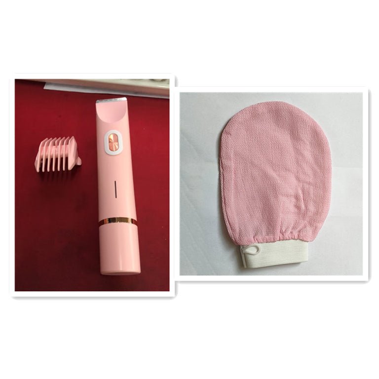 2 In 1 Hair Remover Women's Double Head Shaver Private Pubic Hair Trimmer Electric Razor Wet Dry Electric Body Hair - Skin Glowing