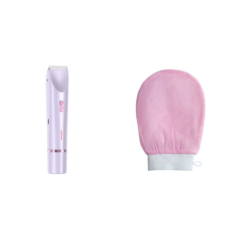 2 In 1 Hair Remover Women's Double Head Shaver Private Pubic Hair Trimmer Electric Razor Wet Dry Electric Body Hair - Skin Glowing