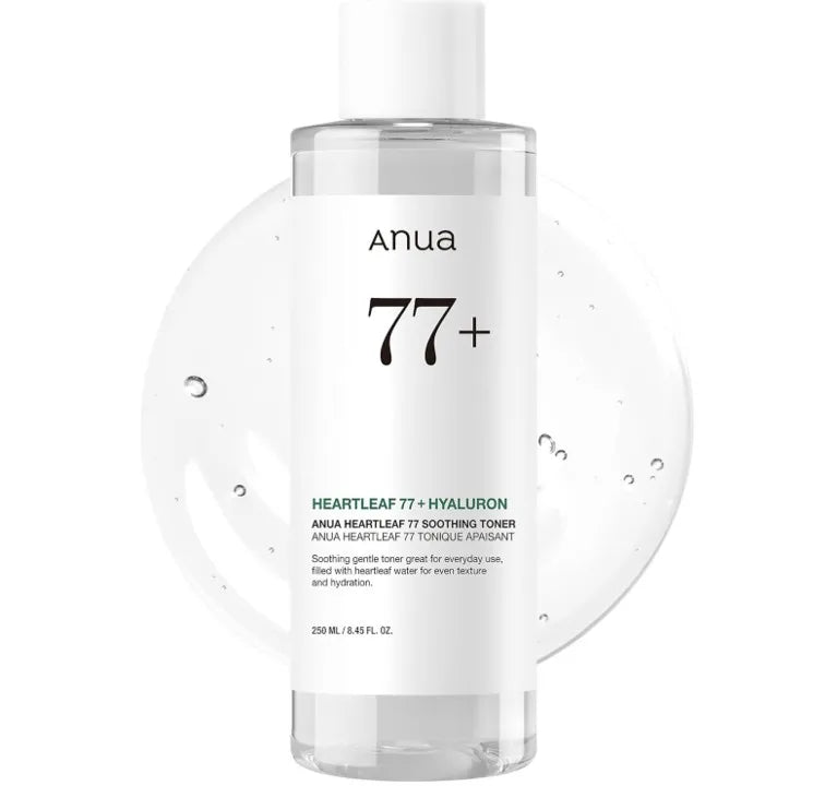 Korea Anua Heartleaf 77 Soothing Toner pH 5.5 Trouble Care Calming Skin Refreshing Hydrating Purifying Cruelty Free Vegan