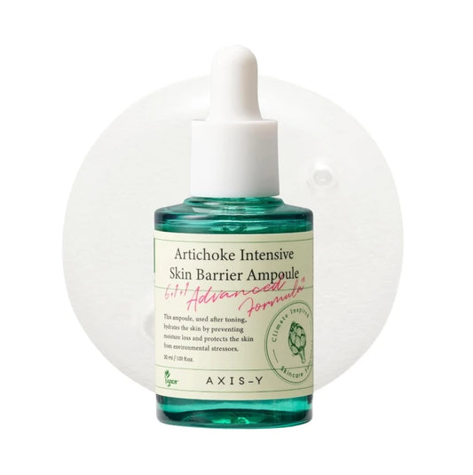 AXIS-Y Artichoke Intensive Skin Barrier Ampoule 30ml - Hydrating &amp; Soothing Serum with Centella Asiatica, Vegan Korean Skin Care 