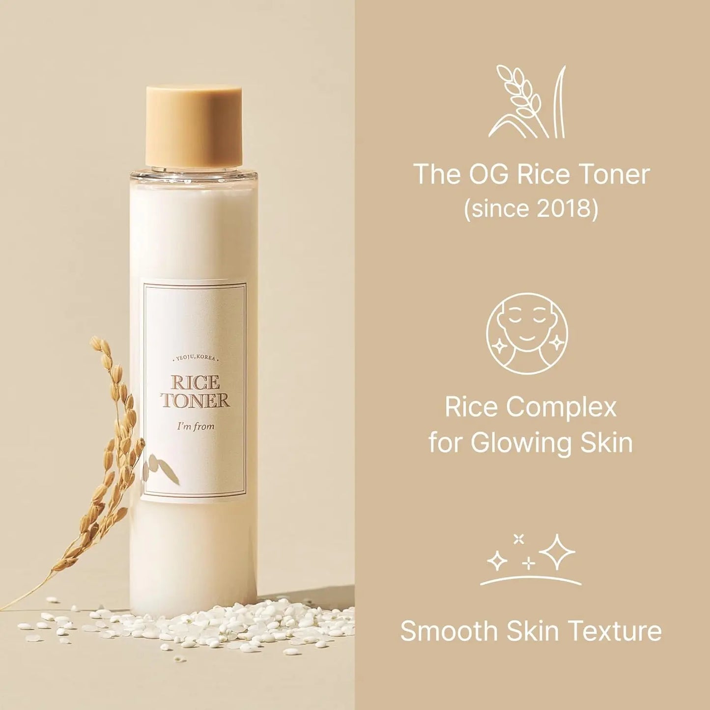 Korean Skin Care Product Face Care Skin Toner I'm From Rice Toner 150ml