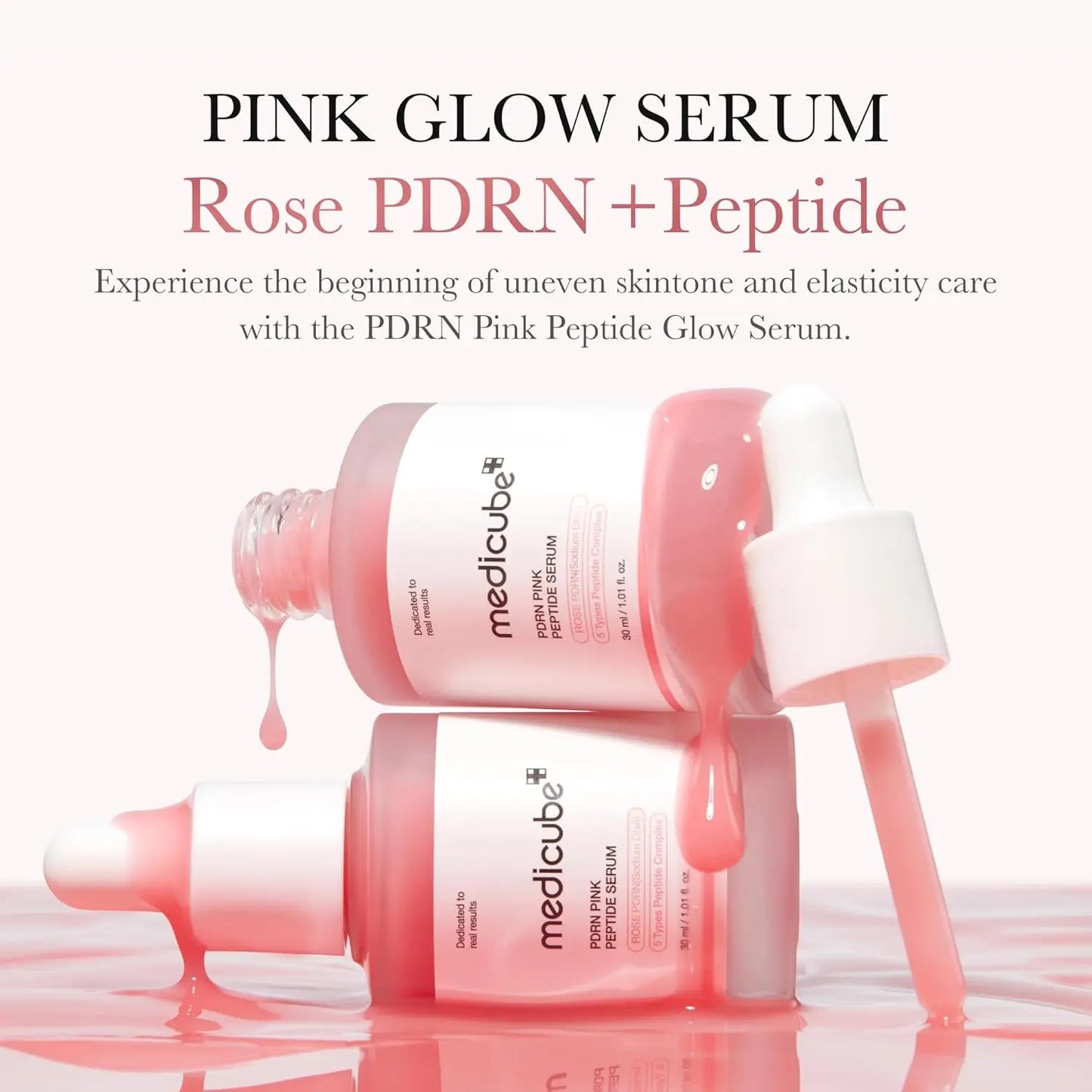 Medicube PDRN PINK PEPTIDE SERUM 30ml Korean Skin Care Serum Private Label Pdrn Serum Ampoule
