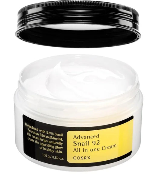 Korea Skincare COSRX Snail Mucin 92 Percent Face Moisturizer Lightweight Moisturizing Cream for Soft Glow Skin