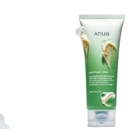 ANUA Heartleaf Quercetinol Pore Cleansing Foam - BHA &amp; Hyaluronic Acid Face Wash for Double Cleansing Korean Blackhead Remover 