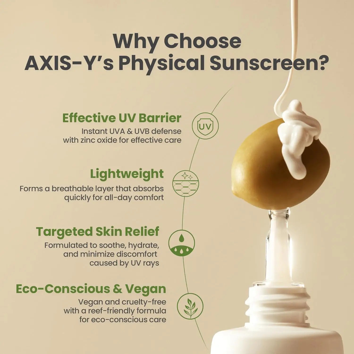 AXIS - Y Complete No - Stress Physical Sunscreen V.3 50ml Korean Skin Care Sunscreen SPF50 Vegan - Skin Glowing