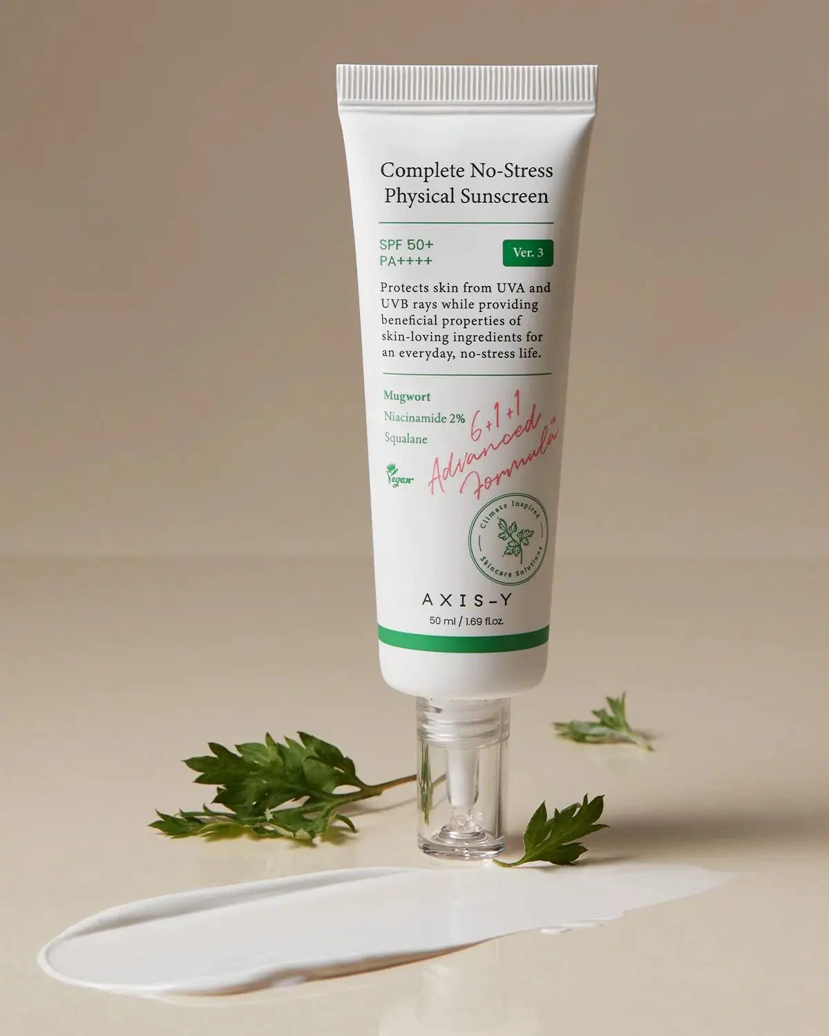 AXIS - Y Complete No - Stress Physical Sunscreen V.3 50ml Korean Skin Care Sunscreen SPF50 Vegan - Skin Glowing