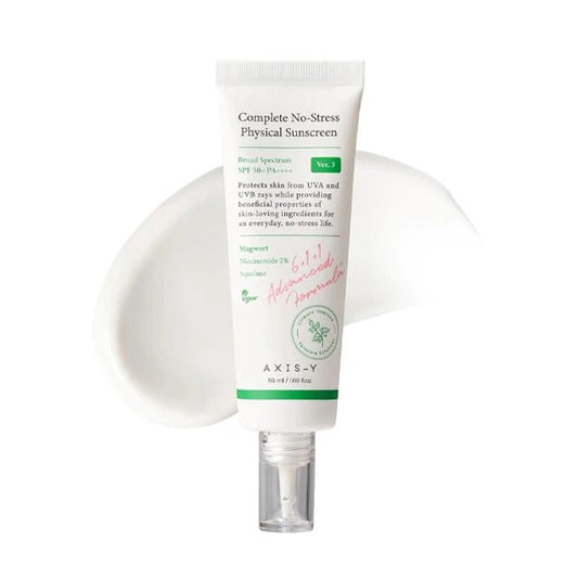 AXIS - Y Complete No - Stress Physical Sunscreen V.3 50ml Korean Skin Care Sunscreen SPF50 Vegan - Skin Glowing