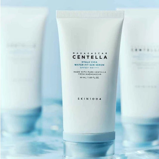 Centella Sun Serum SKIN1004 Madagascar 50ml Korean Skincare Sun Block Soothing Serum Hyalu - Cica Water - Fit Sun Serum for Suncare - Skin Glowing