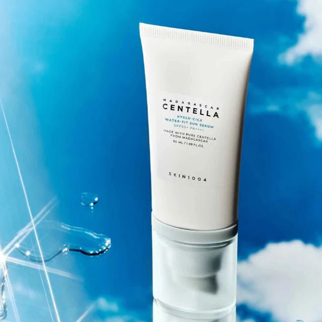 Centella Sun Serum SKIN1004 Madagascar 50ml Korean Skincare Sun Block Soothing Serum Hyalu - Cica Water - Fit Sun Serum for Suncare - Skin Glowing
