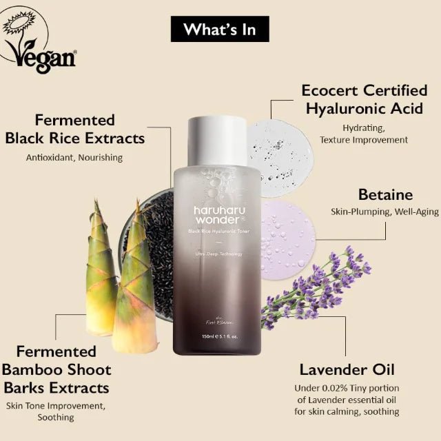 [Haruharu Wonder] Black Rice Hyaluronic Toner 150mL - Korea Cosmetics Wholesale Hydration - Skin Glowing