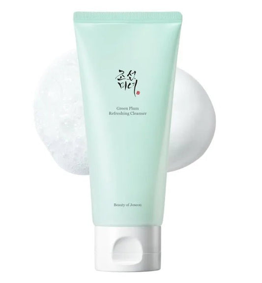 Korea Skincare Green Plum Refreshing Cleanser Gel Type Deep Pore Cleansing Acne Face Wash Blackhead Remover - Skin Glowing