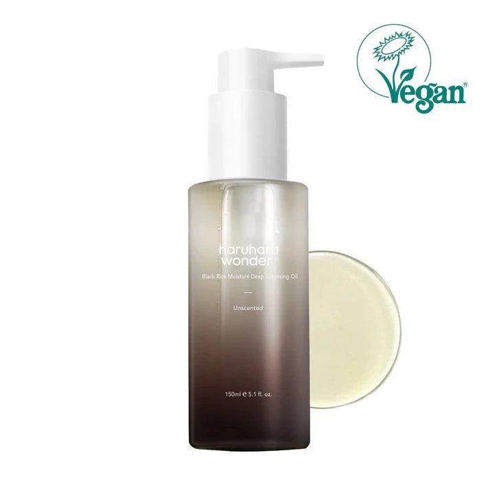 Korean Facial Cleanser Haruharu Wonder Black Rice Moisture Deep Cleansing Oil 150ml Makeup Remover Unscented - Skin Glowing