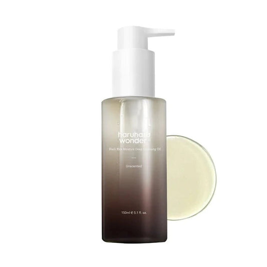 Korean Facial Cleanser Haruharu Wonder Black Rice Moisture Deep Cleansing Oil 150ml Makeup Remover Unscented - Skin Glowing