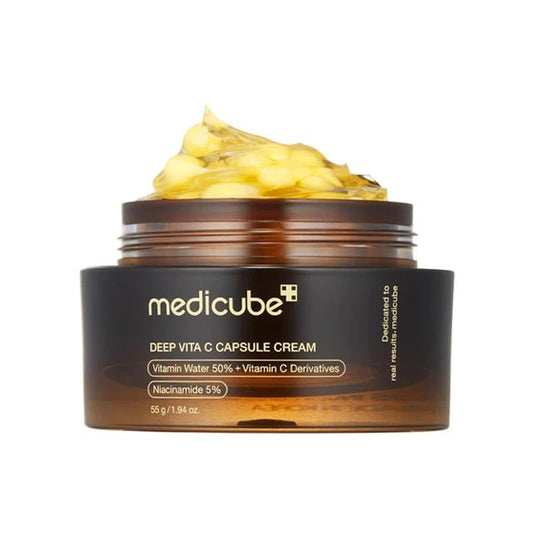 Medicube Deep Vita C Capsule Cream 55g Korean Skin Care Cream Private Label Deep Vitamin C Golden Capsule Face Moisturizer - Skin Glowing