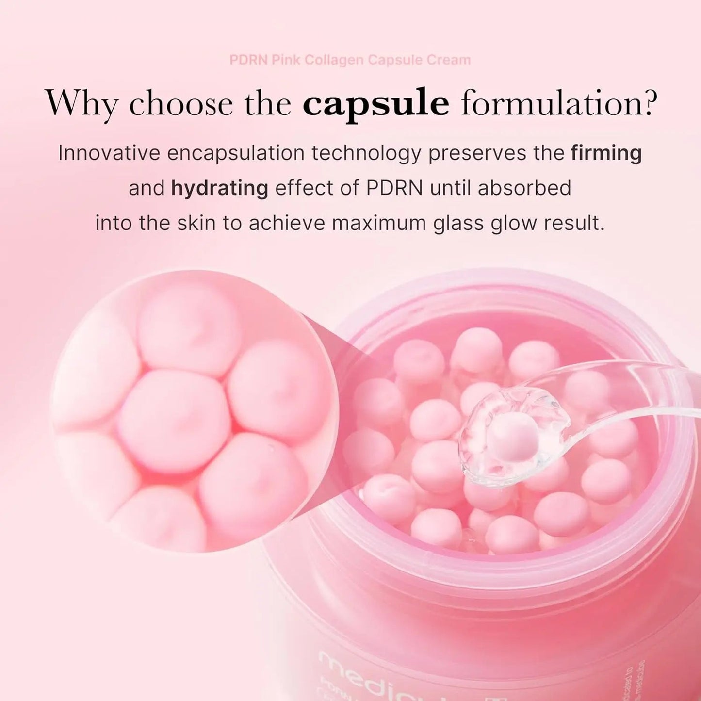 Medicube PDRN Pink Collagen Capsule Cream 55g Korean Skin Care Face Moisturizer Cream Private Label Salmon DNA PDRN - Skin Glowing