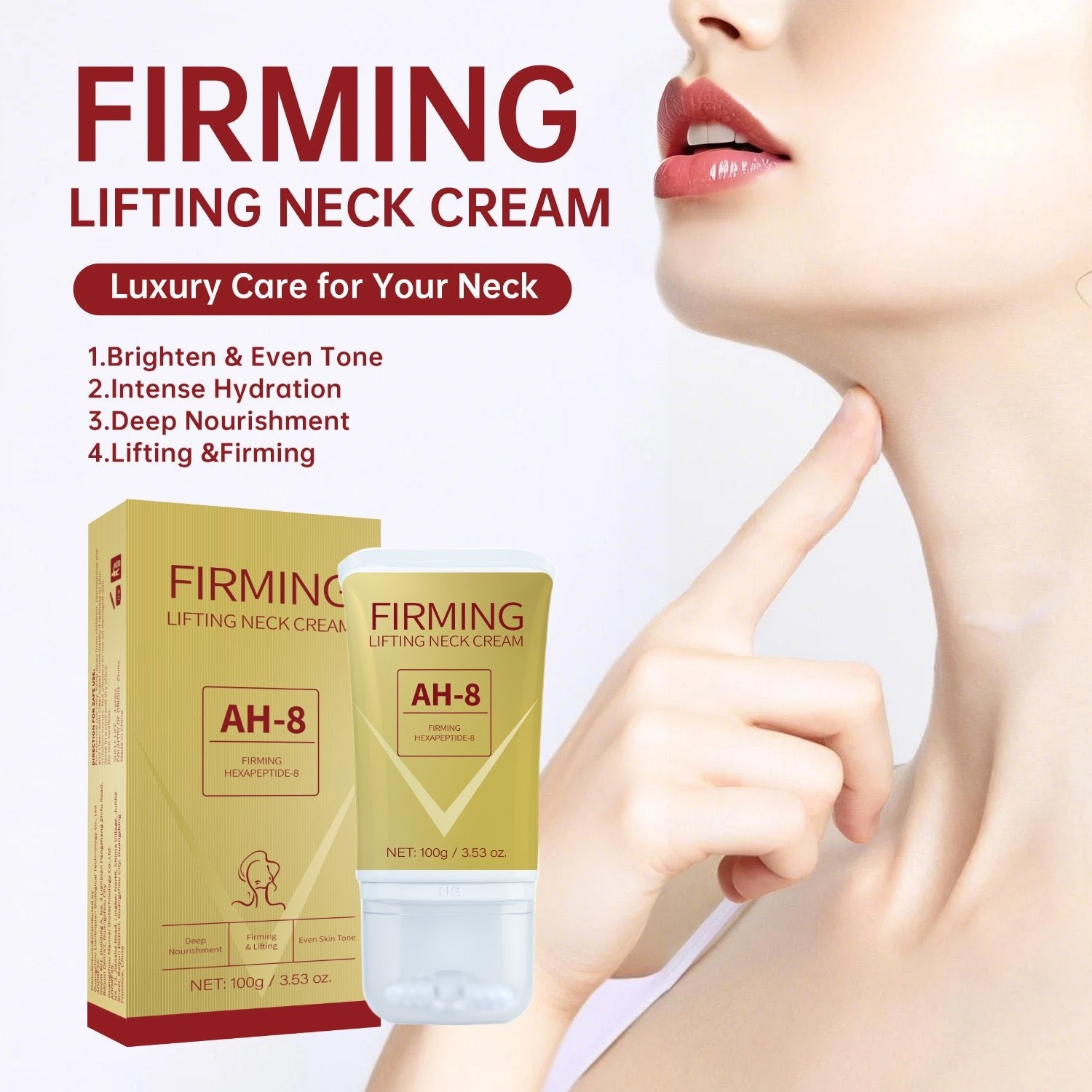Neck Firming Roller Cream Lifts Dilutes Neck Lines Deeply Nourishes Easily Absorbed Massages And Soothes Neck Skin Care - Skin Glowing