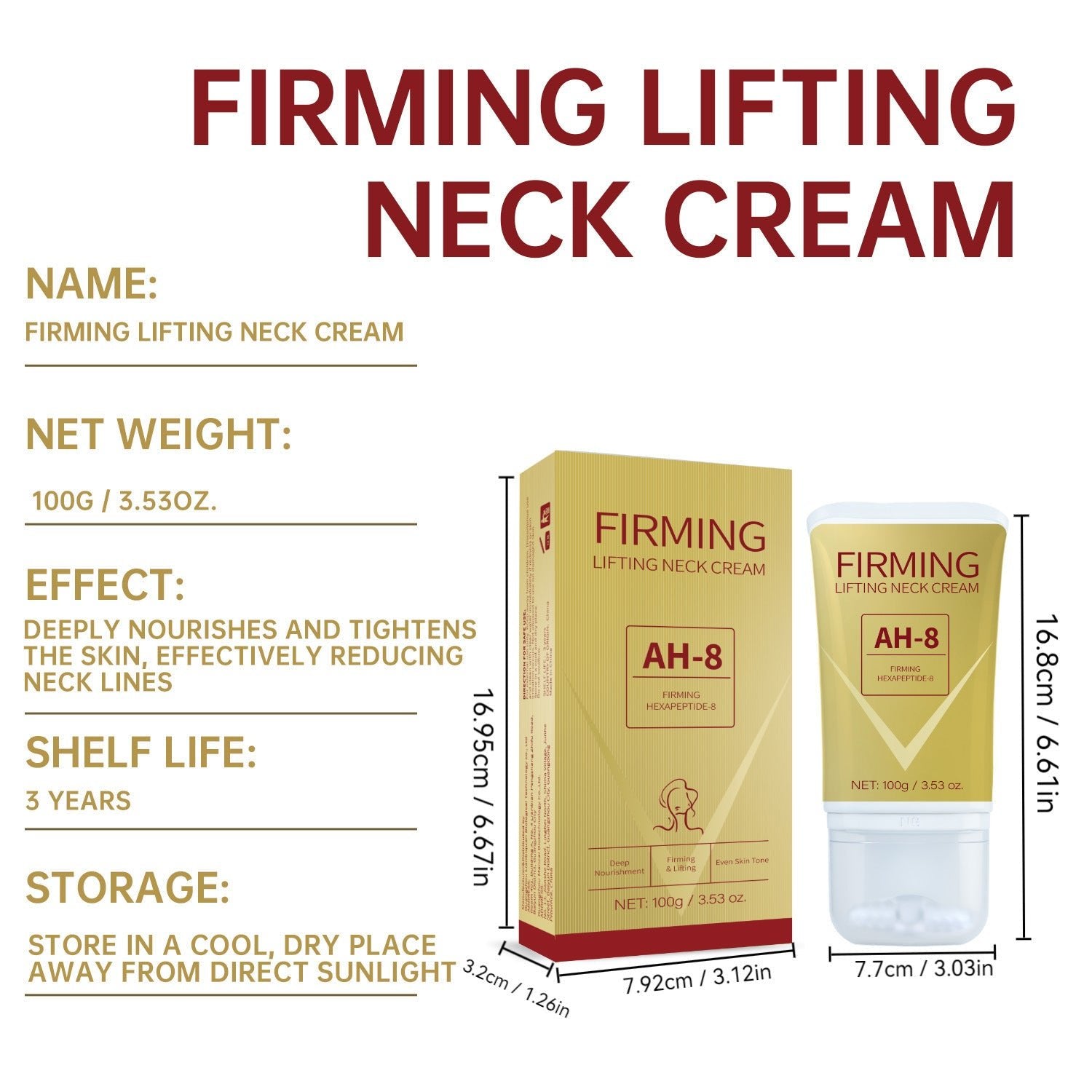 Neck Firming Roller Cream Lifts Dilutes Neck Lines Deeply Nourishes Easily Absorbed Massages And Soothes Neck Skin Care - Skin Glowing