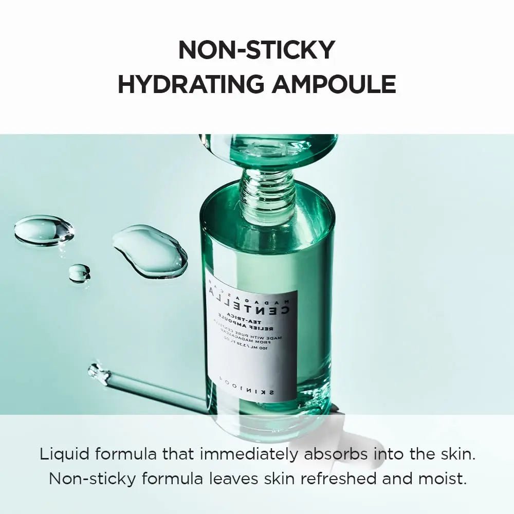 SKIN1004 Madagascar Centella Tea Trica Relief Ampoule 100ml Korean Skin Care Centella Ampoule Serum Essence - Skin Glowing