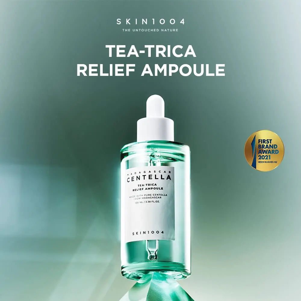 SKIN1004 Madagascar Centella Tea Trica Relief Ampoule 100ml Korean Skin Care Centella Ampoule Serum Essence - Skin Glowing